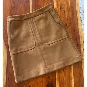 Anne Taylor LOFT Faux Suede Skirt 0P